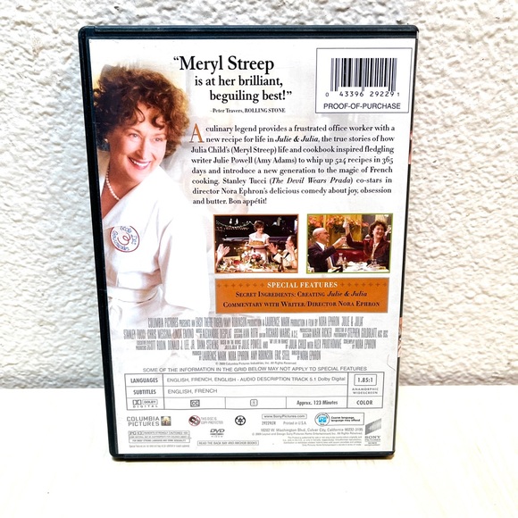 Julie & Julia: Meryl Streep & Amy Adams. DVD. EUC - Picture 2 of 3